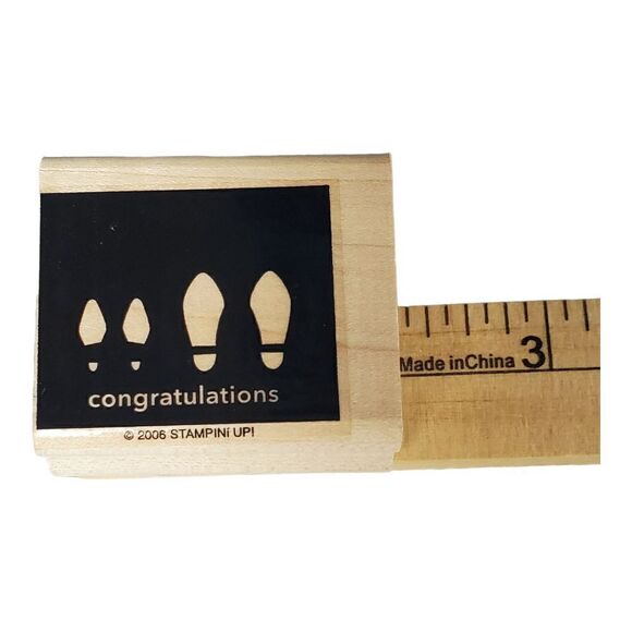 Stampin Up In Any Event Silhouette Wood Mount Rubber Stamps Set of 6 Holidays - Picture 6 of 9